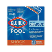 Clorox Pool and Spa 6 Pcs Shock XtraBlue+ Granules for Swimming Pools, 6 Lbs, Kills Bacteria