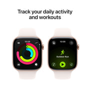 Apple Watch Gen 11 Series 11 Cell 46mm Rose Gold Aluminum - Light Blush Sport Band MFCJ4LW/A