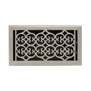 Old Victorian Brass Floor Register - Mottled Antique Pewter 6