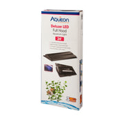 Aqueon LED Deluxe Full Aquarium Hood with Moon Glow Accent Light, Black, 24 Inch, 100121106