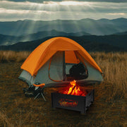 Coleman Pack-A-Way Portable Fire Pit, Collapsible 10 in, Stainless Steel, Black, PA-2000