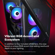 iBUYPOWER Slate Gaming Desktop, Intel Core i7 14700F, NVIDIA GeForce RTX 5060Ti 8GB, 32GB DDR5 RGB RAM, 1TB NVMe SSD, Black, SBI7N56T03