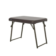 Lifetime 24 Inch Compact Rectangle Folding Table, Light Commercial Grade, Brown, 280488