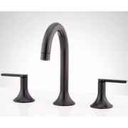 Signature Hardware SHWSCLZ807LHMB Lentz Two Handle Widespread Bathroom Sink Faucet in Matte Black (Handle Sold Separately), Matte Black