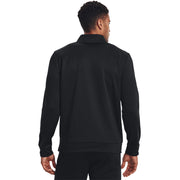Under Armour Fleece Quarter-Zip Long-Sleeve Pullover for Men - Black/Black - 3XL