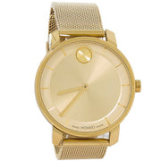 Movado 302637602 Bold Access Ladies Gold-Tone IP Mesh Watch 34mm