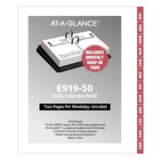 AT-A-GLANCE 2026 Daily Desk Calendar Refill, Mini Loose-Leaf, 3 in x 3.75 in, White Pages, E9195026