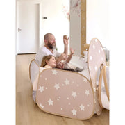 Tiny Land Toddler Play Tunnel & Ball Pit, Foldable Indoor/Outdoor Playhouse, Adventure Theme, with Carry Bag