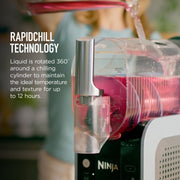 Ninja SLUSHi Frozen Drink Machine with RapidChill Technology, 96-Oz Capacity, 5 Preset Speeds, Dishwasher Safe, Silver, FS310