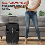 Pyle PPHP1299WU.5 1000W Active Powered Wireless Bluetooth Outdoor Speaker (Black)