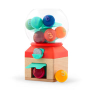 Battat Count & Roll Gumballs Educational Toy, 11 Piece Multicolor Set with Wooden Base