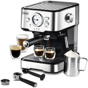 GEVI GECME403-U 15 Bar Black Espresso Machine Steam Maker