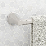 Signature Hardware Elita 24 in. Brushed Nickel Towel Bar, Wall Mounted, Metal Construction, 955088