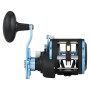 PENN Warfare II Level Wind Baitcasting Reel, 15 Size, Slate Blue/Black, Right Hand, Graphite Frame, Aluminum Spool, HT-100 Drag System