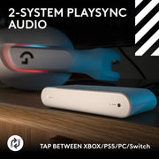 Logitech G Astro A20 X Wireless Gaming Headset, Two-System PLAYSYNC Audio, White