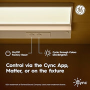 GE Cync Reveal Smart LED Undercabinet Light Bar, Color Changing, White, 12in, CFIXUNCBR12CRVDMS