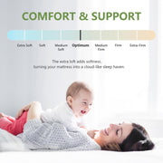 PATSBA Queen Size Mattress Topper, Bamboo Cover, Plush 2-Inch Thickness, Noiseless, Deep Pocket 8-21 in
