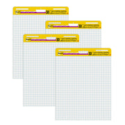 3M Post-it Super Sticky Easel Pads, White Grid, 25 in. x 30 in., 30 Sheets per Pad, 4 Pads Pack, 560 VAD 4PK