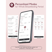 Momcozy M9 Hands Free Breast Pump Mobile Flow | M9, App Control Portable Breast Pump M9, 24mm, 1 Pack, Gray