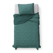 Mainstays Kids Reversible Dino Stitch Quilt Set, Twin, 2 Pieces, Green