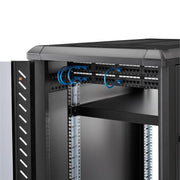 StarTech 1U Adjustable Rack Mount Shelf, Heavy-Duty Cold-Rolled Steel, 330 lb Load Capacity, 19.5-38 in Adjustable Depth, Black, ADJSHELFHD