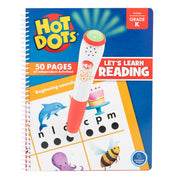 Educational Insights Hot Dots Let's Learn Kindergarten Reading Set with Interactive Pen, 50-Page Workbook, Ages 5+, 2446