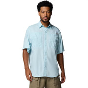 Columbia Men's PFG Tamiami II Short Sleeve Shirt, Quick Drying, UPF 50 Sun Protection, Breathable Mesh Vents, Relaxed Fit, Blue Marine Light, 2XL