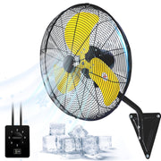 VAJIAZA 22 Inch Wall Mount Fan, High Velocity 7000 CFM, 3-Speed, Aluminum Construction, Oscillating, Outdoor/Indoor