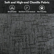 IDEALSOUL Sectional Sofa 101 in L-Shaped Modular Cloud Couch with Premium Chenille Fabric, High-Resilience Sponge Filling, Deep Gray 03