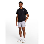 Reebok Men's Pace Breaker Training Shorts, Moisture-Wicking, Active Fit, Elastic Waistband, Breathable Mesh, 7-Inch Inseam, Sleet Gray