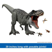 Mattel Jurassic World Rebirth Super Colossal Tyrannosaurus Rex Action Figure, 39 in, Movie-Accurate, Posable, Multicolor