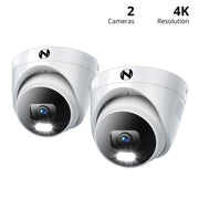 Night Owl C-2P-FTN8D-B Wired 4K Deterrence Dome Cameras, 2 pk.