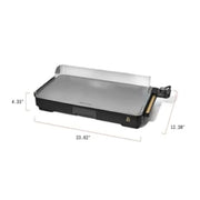 Beautiful 19977 XL Electric Griddle by Drew Barrymore, 12 in x 22 in, Quantum2 Non-Stick Coating, Black Sesame, 1500W, Adjustable Temperature Control