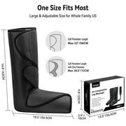 Fit King FT-009A-WMT Foot & Calf Compression Massager, Black