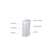 Ubbi 10028 Steel Diaper Pail, Marble