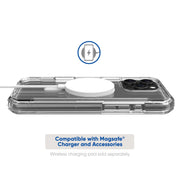 onn. WIBCLR100149695 MagSafe Compatible Rugged Phone Case for iPhone 16 Pro Max - Clear