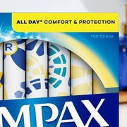 Tampax Pearl Tampons Trio Pack With LeakGuard Braid, Light/Regular/Super Absorbency, 64Ct Unscented