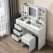 Ktaxon Large 47.2 Makeup Vanity with 3 Color Light