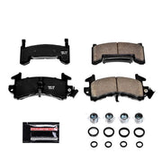 Power Stop Z23-154 Carbon Fiber Ceramic Rear Brake Pads with Installation Hardware, Low Dust, Fade Resistant