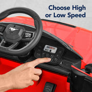 Best Choice Products Kids 12V Electric Ride-On Car, Officially Licensed Ford Mustang, Red or Black, 2 Speeds, Bluetooth, Parental Remote Control, LED Lights