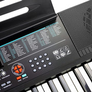 Rockjam RJ640-XS 61-Key Keyboard Piano Kit With Keyboard Stand, Sheet Music Stand, Piano Note Stickers & Lessons