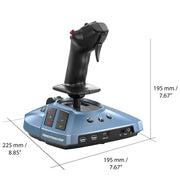 Thrustmaster TCA Sidestick X Airbus Edition, Ergonomic Airbus Replica, Blue, Advanced Flight Simulator Joystick with Throttle and Magnetic Sensors