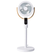 Better Homes & Gardens BH16036278940PE 8-Inch Air Circulator Pedestal Fan, Juliet Collection, White and Light Honey