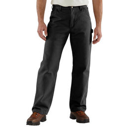 Carhartt Loose-Fit Washed Duck Utility Work Pants for Men - Black - 40x36