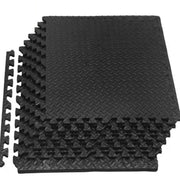 ARVAKOR Extra Thick Puzzle Exercise Mat EVA Foam Interlocking Tiles for Protective Cushioned Workout Flooring for Home and Gym Equipment Black