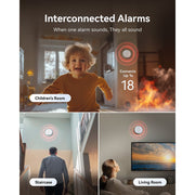 SITERWELL Hardwired Smoke and Carbon Monoxide Detector Combo, 10 Year Battery, UL217-9th, Interconnected System, Bilingual Voice Alerts, White, 5 Pack