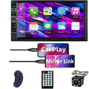 Sanptent 76602 Double Din Car Stereo Audio Receiver Compatible with Apple Carplay
