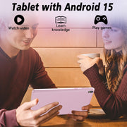 HDTABLET 7 Inch Android Tablet, Quad-Core 1.5 GHz Processor, 6GB RAM, 32GB Storage, 1TB Expandable, WiFi6, 1024x600 IPS Touchscreen, Dual Camera, 3000mAh Battery, Pink