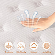 GUUKIN 10 Inch Full Size Hybrid Mattress with Memory Foam and Pocket Coils, Medium Comfort, Breathable 3D Knitted Fabric, Motion Isolation, Model 8489716564