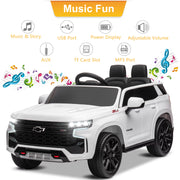 UBesGoo 12V Ride On Car Truck, White - Safe and Comfy